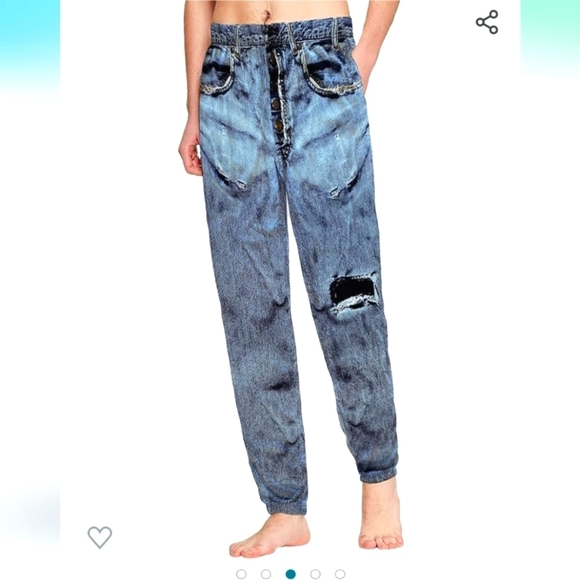 NEW Under Disguise Men's Generic Faux Denim Mens Pajama Pants Size Medium - Picture 1 of 7